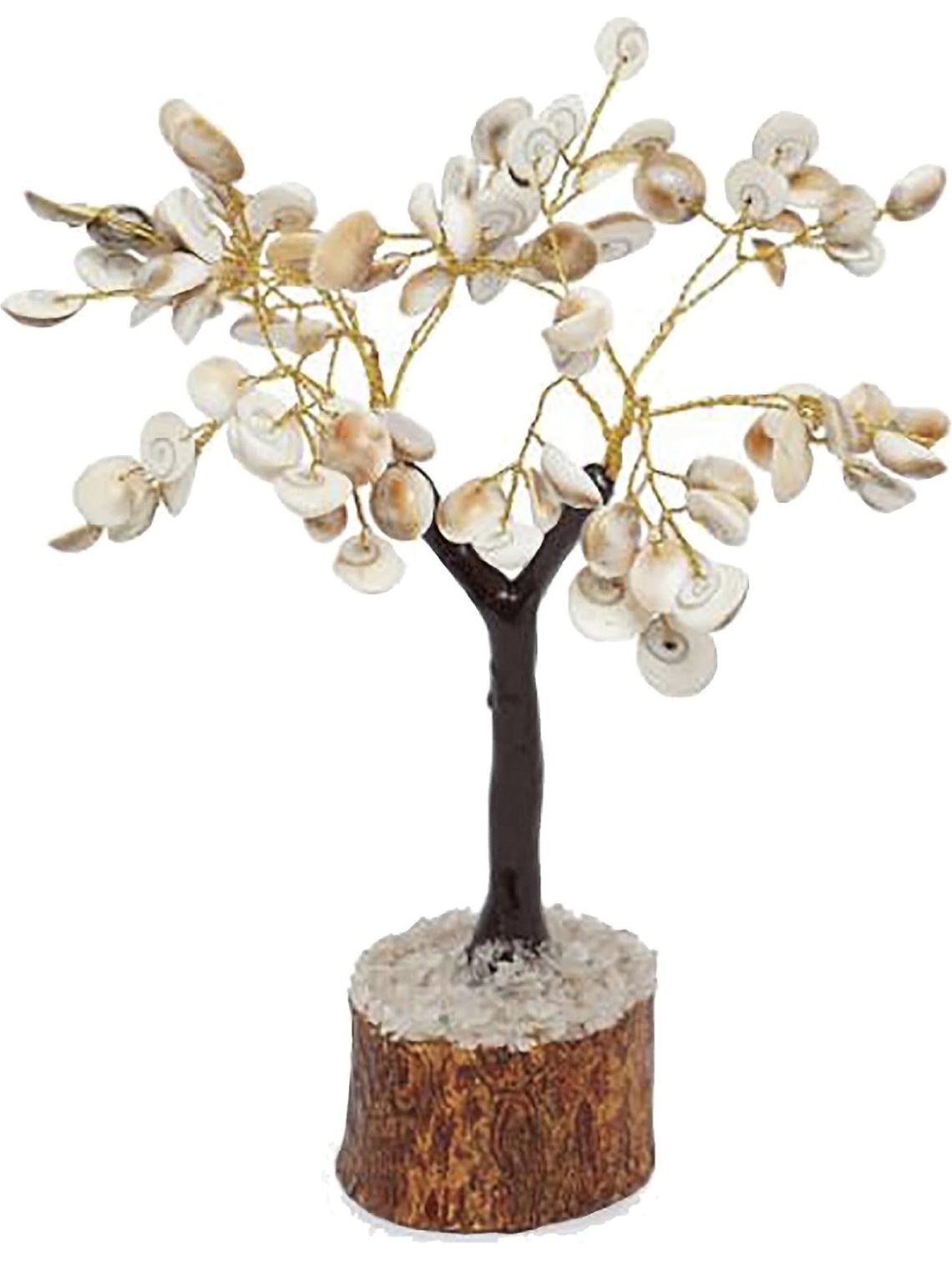 Original and Natural Small Gomti Chakra Shell Tree for Vastu, Wealth and Positivity – Spiritual Decorative Tree for Home and Office (50 nos)